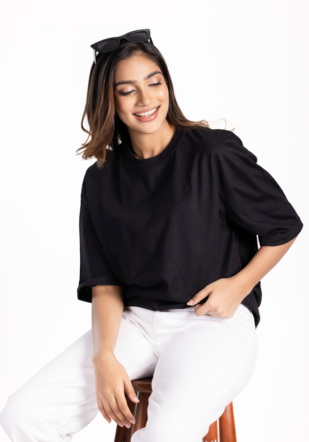 PRINTED FROG BLACK T SHIRT